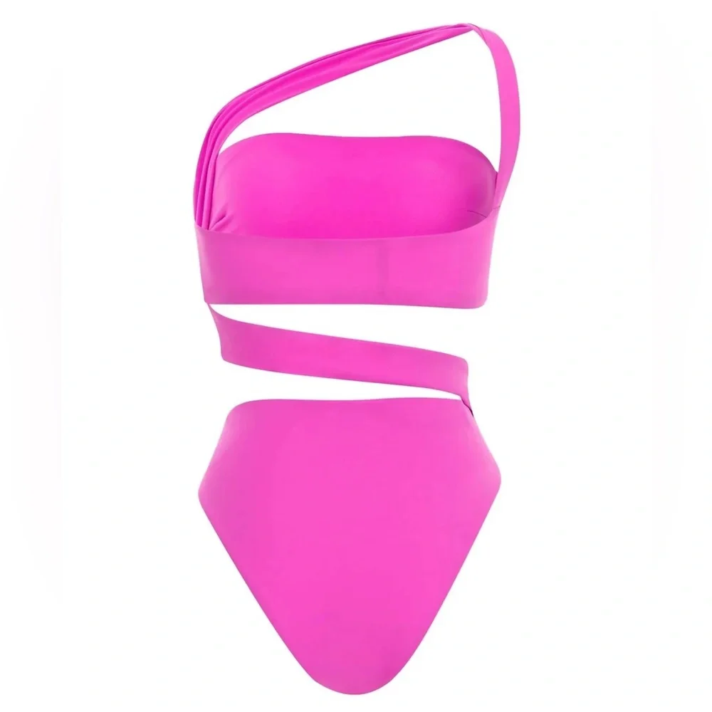 Agua Bendita Irisha Pink Cutout One-Piece Swimsuit | Size M | NWOT - Picture 4 of 4